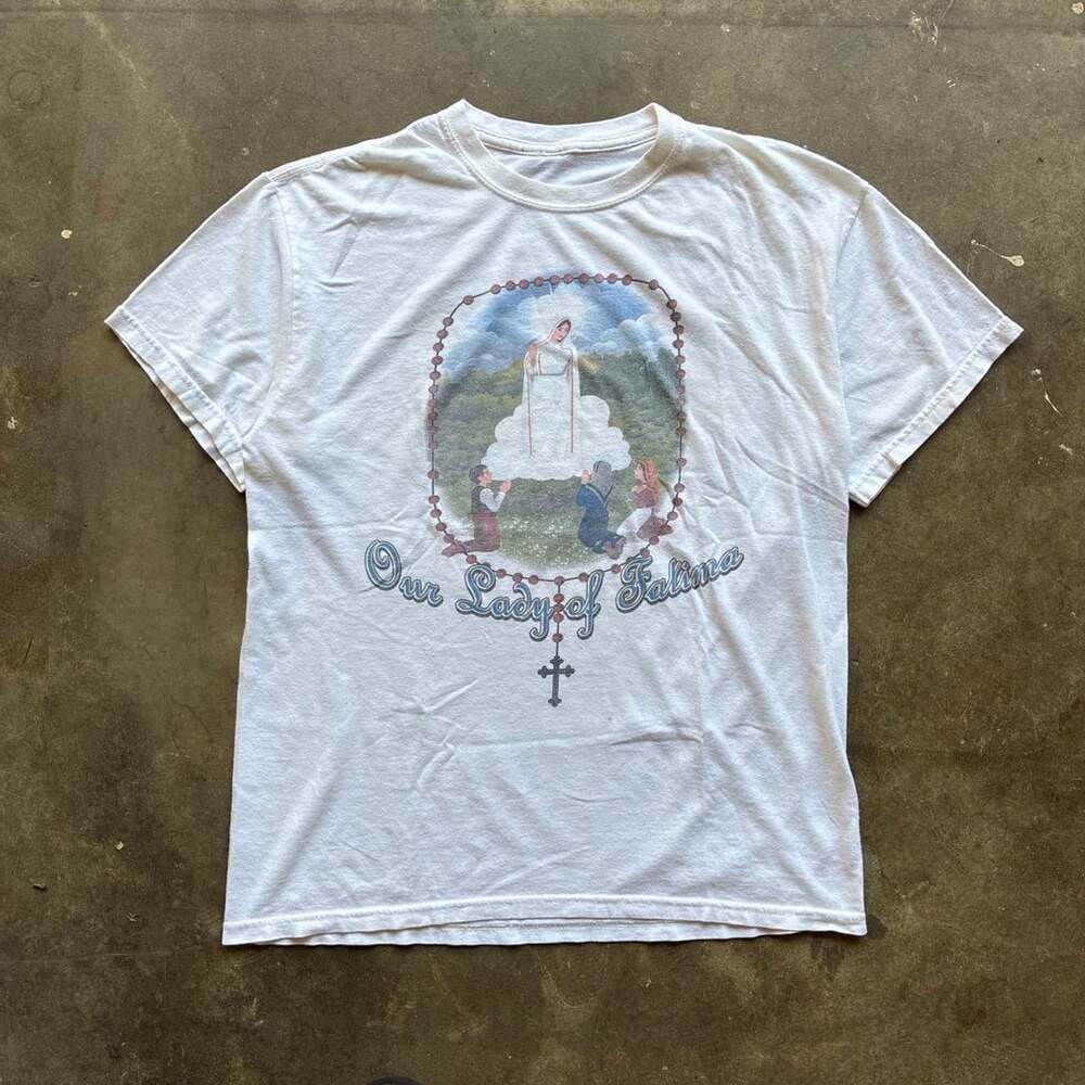2000’s Vintage Our Lady Of Fatima Graphic T-Shirt White